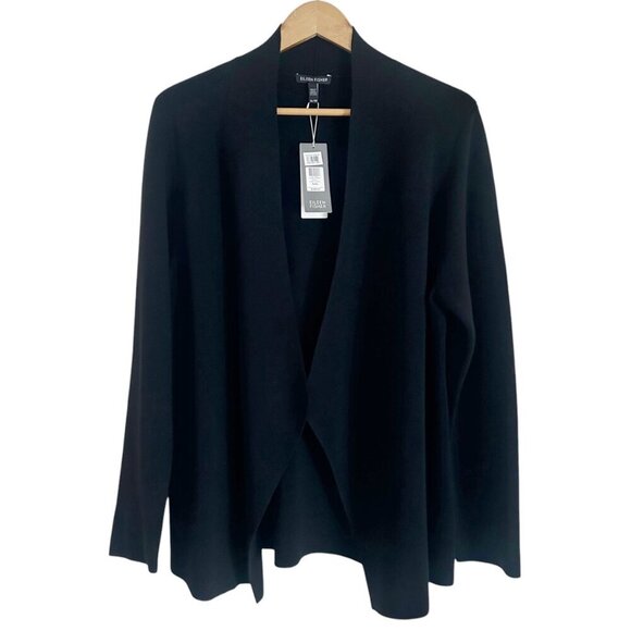 Eileen Fisher Womens Silk Organic Cotton Knit Short Jacket Size XL Open Front - Picture 1 of 9